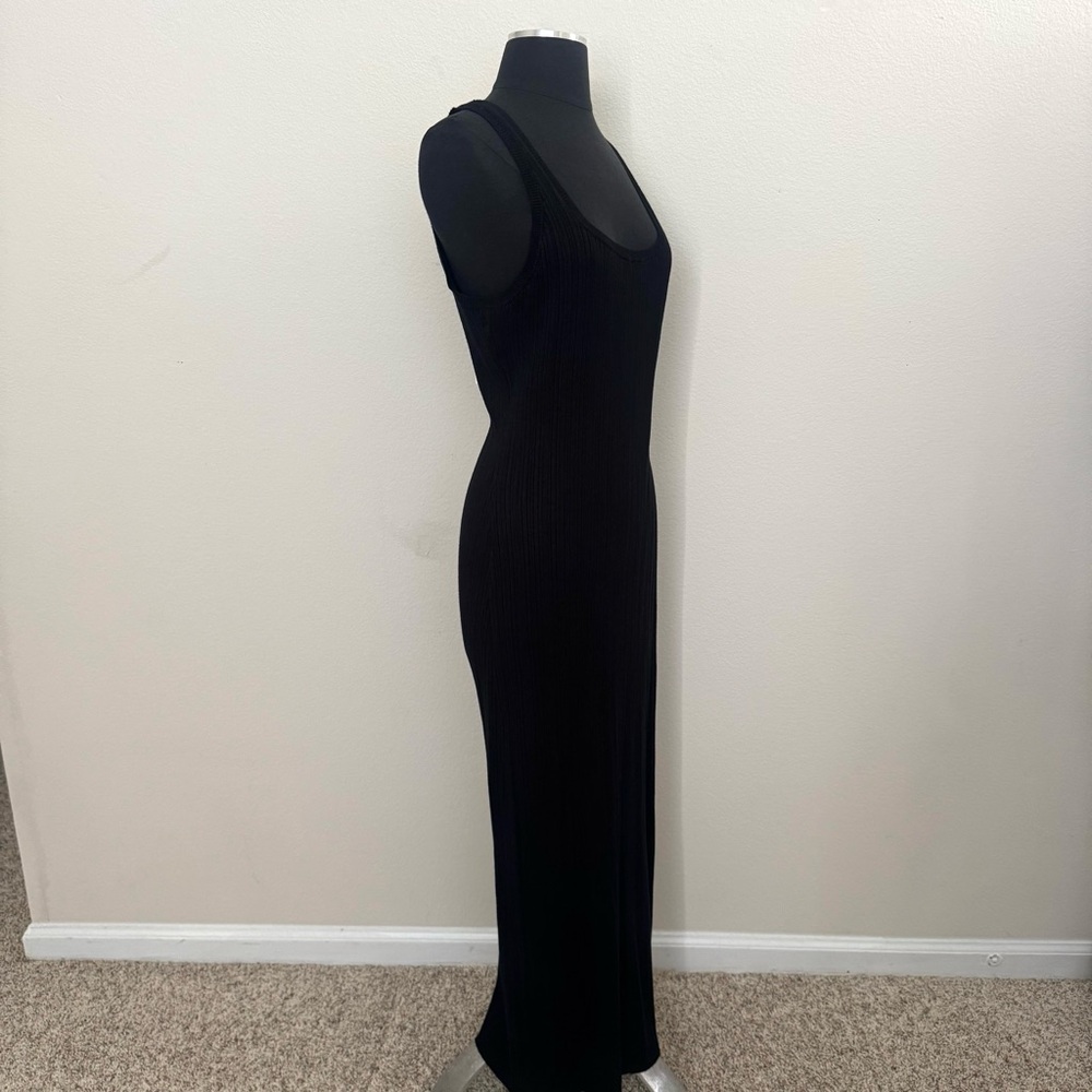 Abercrombie & Fitch Ribbed Midi Sweater Black Dress Size XL - Picture 6 of 10